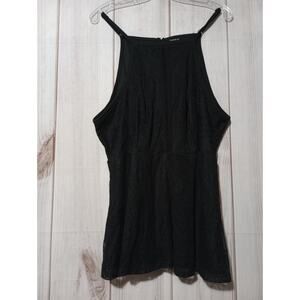 Torrid Shirt Ladies 2x Black Sleeveless Lace Overlay